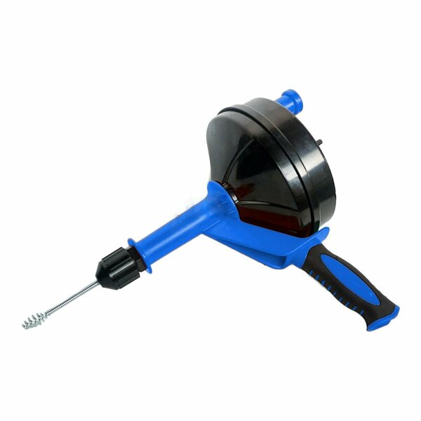 American Imaginations 0.25 in. x 300 in. Blue Stainless Steel-Plastic Drain Auger and Drill AI-38810